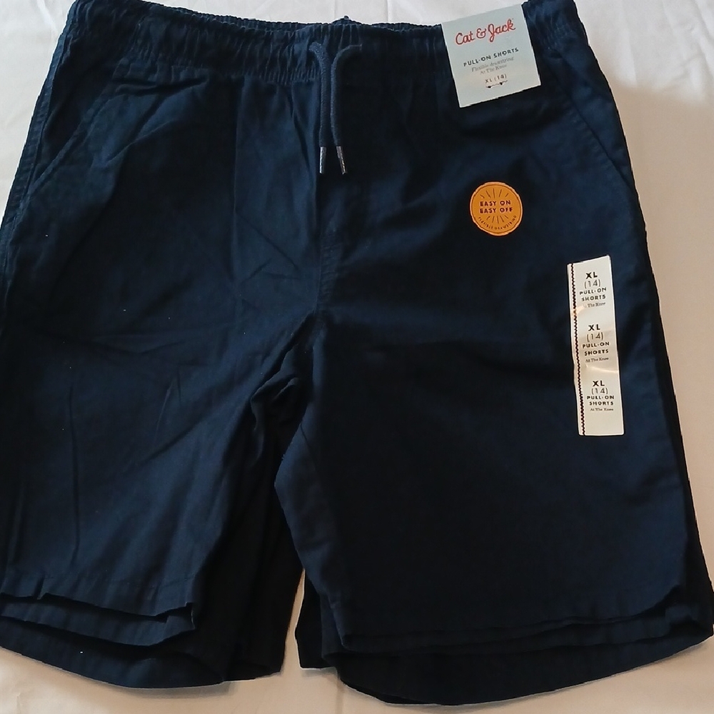 Cat & Jack Dark Blue Casual/School Shorts drawstring knee lenght (5 pairs)